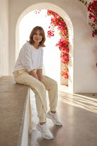 Sweat Baggy mit asymmetrischem Üverwurf